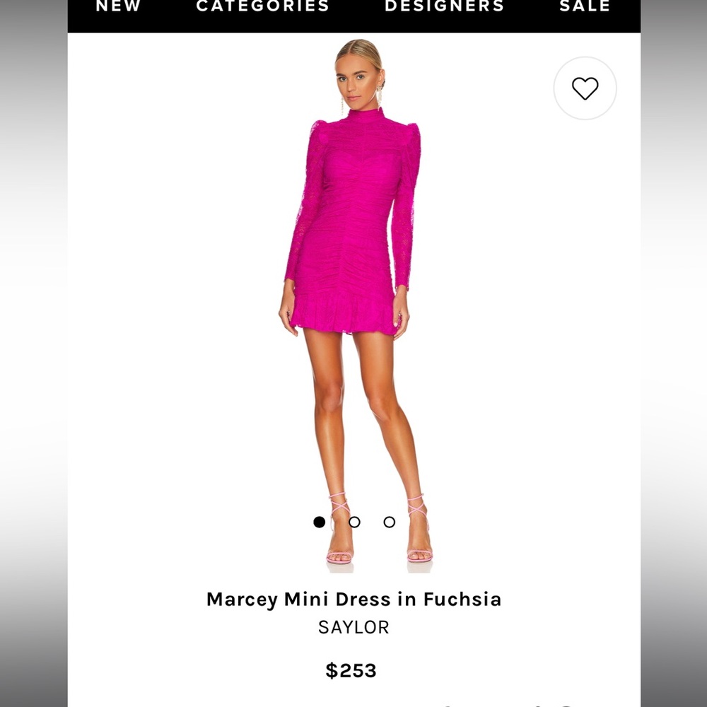 Saylor xs pink lace mini dress